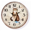 Nástenné hodiny Vintage mačka, 33 cm